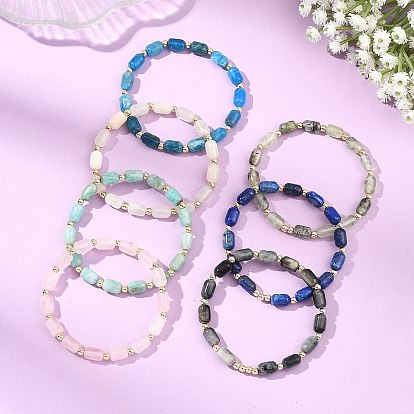 Эластичные браслеты из натуральных драгоценных камней и синтетического немагнитного гематита для женщин и мужчин., баррель