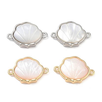 Латунные звенья из ракушки, без кадмия, без никеля и без свинца, подвески в форме ракушки