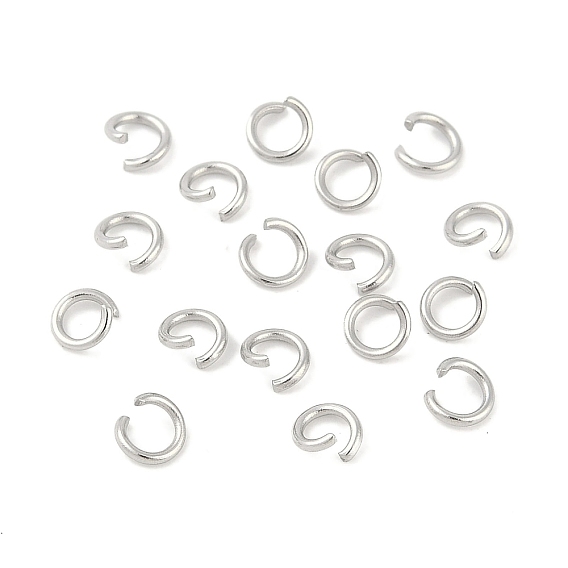 304 Stainless Steel Open Jump Rings, Round