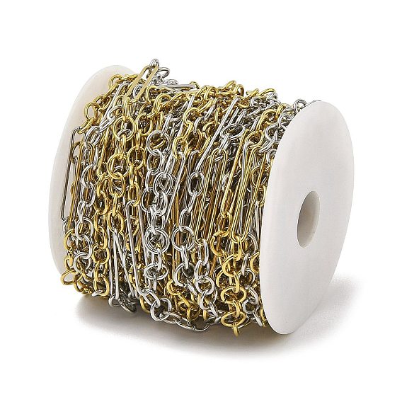 Ионное покрытие (ip) 304 двухцветные звеньевые цепи из нержавеющей стали, с катушкой, несварные