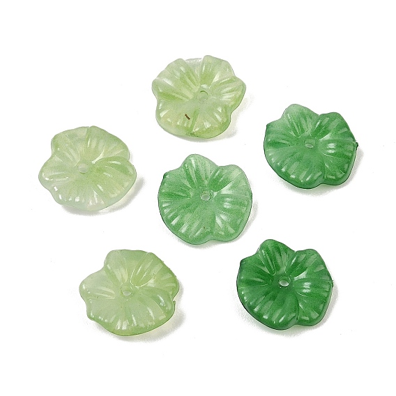 Непрозрачные акриловые бусины, имитация нефрита, листьев лотоса