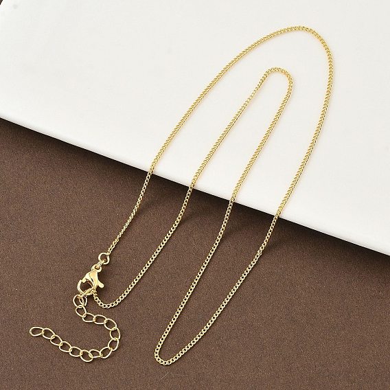 1.2Мм латунные цепочки панцирного плетения для женщин, стойки покрытие, долговечный, без свинца и без кадмия