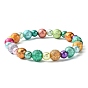Моды имитация жемчуга эластичный акриловый браслеты для детей, с окрашенными акриловыми бусинами, 45 мм