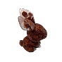 Resin Rabbit Display Decoration, with Gemstone Chips Inside for Home Office Desk Decoration
