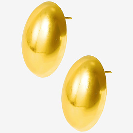 304 овальные серьги-гвоздики из нержавеющей стали