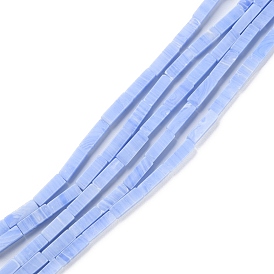 Brins de perles d'agate en dentelle bleue synthétique, rectangle