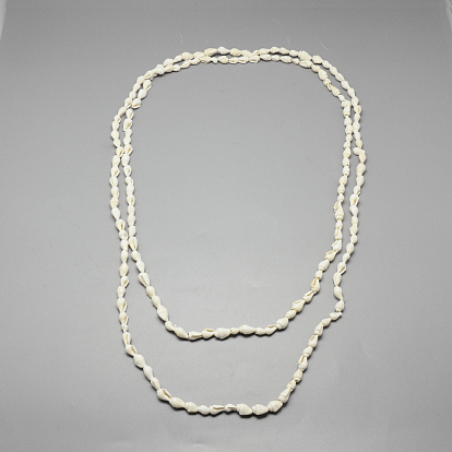 Sea Shell Beaded Multi-strand Necklaces, Double Layer Necklaces