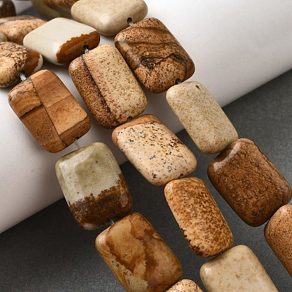 Естественного изображения яшмы бисер нитей, прямоугольные