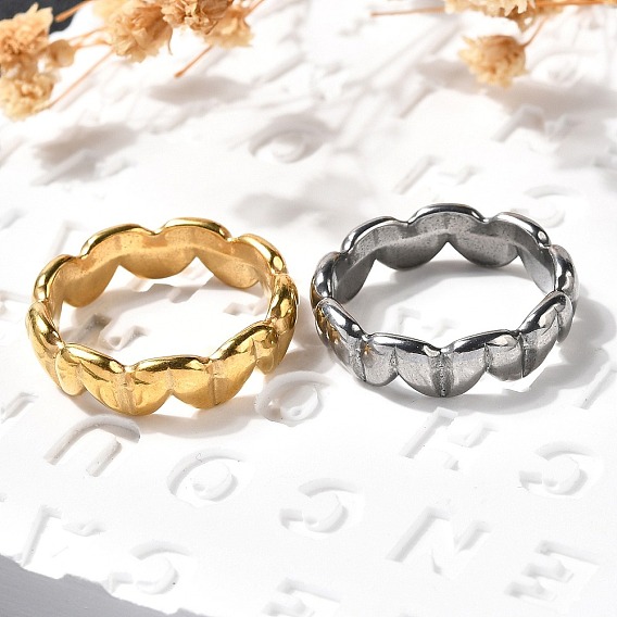 Сердце 304 перстень из нержавеющей стали, анти-тускнение, ионное покрытие (ip)