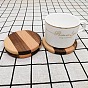 Gradient Color Scrap Wooden Cup Mats, Round Coaster