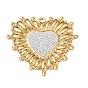 304 Edelstahl Strass Anhänger, Herzanhänger