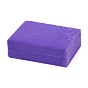 Rectangle Velvet Necklace Boxes, Jewelry Boxes, Flower Pattern, 10.1x7.1x3.6cm