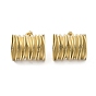 Twist Column 304 Stainless Steel Stud Earrings, Half Hoop Earrings