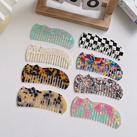 Cute Marble Pattern Anti-Static Hair Comb for Women