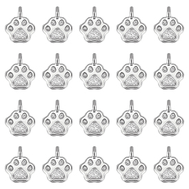 20 шт. 304 подвески из нержавеющей стали, очарование отпечатка лапы