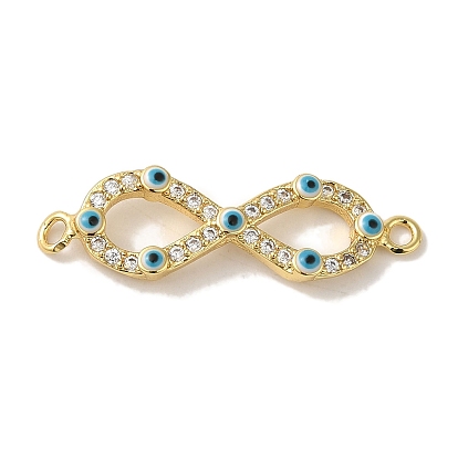 Покрытие стойки латунь микропаве кубический цирконий с эмалированными звеньями, без кадмия и без свинца, долговечный, бесконечный символ, злые глаза