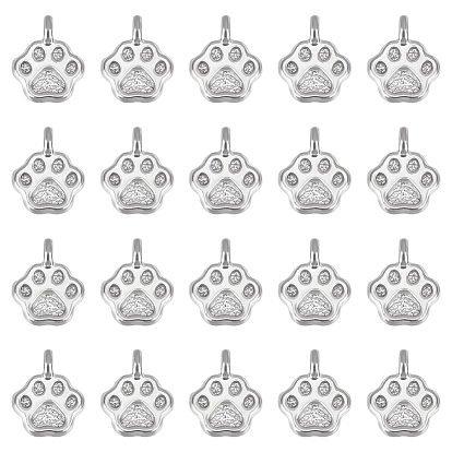 20 шт. 304 подвески из нержавеющей стали, очарование отпечатка лапы