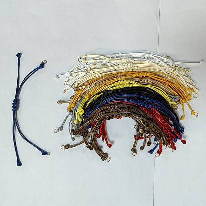 50pcs 10 couleurs fabrication de bracelets en cordon tressé en polyester ciré