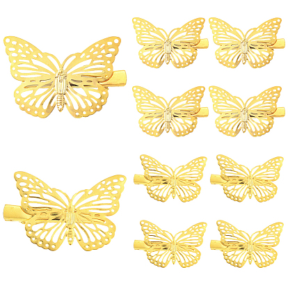 12шт. 2 стили железных заколок-крокодилов для волос для женщин и девушек, бабочка