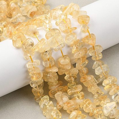 Нагретые нити из натуральных цитриновых бусин, чип