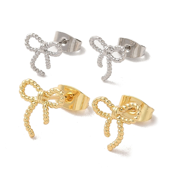 Латунь серьги, бантом