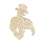 Long-Lasting Plated Brass Filigree Pendants, Goldfish Charm