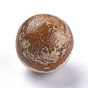 Natural Picture Jasper Beads, Gemstone Sphere, No Hole/Undrilled, Round