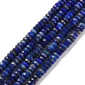 Naturelles lapis-lazuli perles brins, facette, rondelle