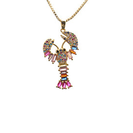 Crab Necklace with Micro-inlaid Zircon - Customizable, Supply Source for Necklaces