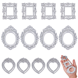 12 шт. 3 стили фоторамки с тиснением из смолы, аксессуары для декора фоторамки для фотографий