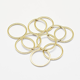 Long-Lasting Plated Brass Linking Rings, Real 18K Gold Plated, Nickel Free, Ring