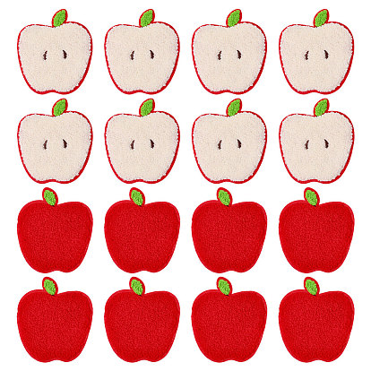 16шт. 2 стили нашивки из ткани, швейные украшения, яблоко