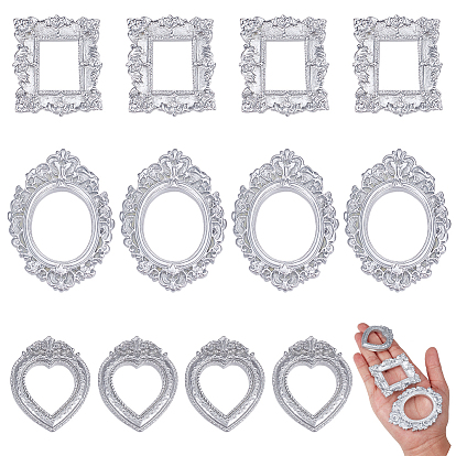 12 шт. 3 стили фоторамки с тиснением из смолы, аксессуары для декора фоторамки для фотографий