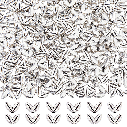 500 бусины из сплава в тибетском стиле, лист