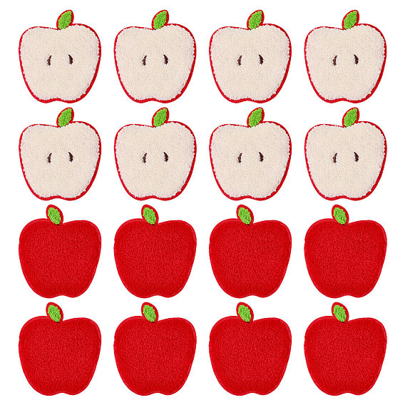 16шт. 2 стили нашивки из ткани, швейные украшения, яблоко