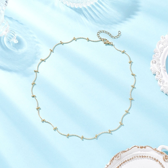 Латунные цепочные ожерелья с закрученными звеньями