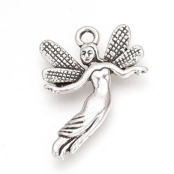 Тибетский стиль сплава поезд подвески, без кадмия и без свинца, ангел