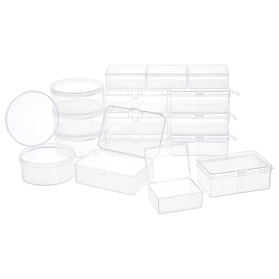 PP Plastic Box, Flip Cover, Mixed Shapes