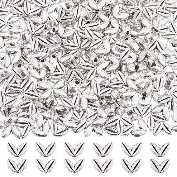 500 бусины из сплава в тибетском стиле, лист