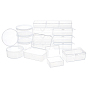 PP Plastic Box, Flip Cover, Mixed Shapes