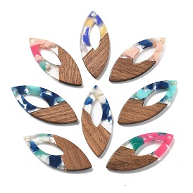 Подвески из смолы и ореха, лошадиный глаз 