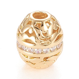 Латунные микропаве из прозрачного кубического циркония, долговечный, баррель