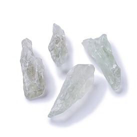 Perles de quartz verts naturels, nuggets, pas de trous / non percés