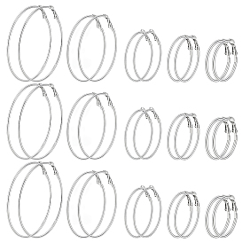15Pairs 5 Styles Alloy Clip-on Earrings