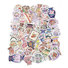 52Pcs PVC Self-Adhesive Stickers, for Party Decorative Presents, Ceramic
