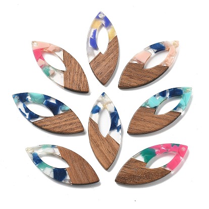 Подвески из смолы и ореха, лошадиный глаз 