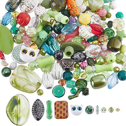 100g пластиковые бусины разных стилей, разнообразные