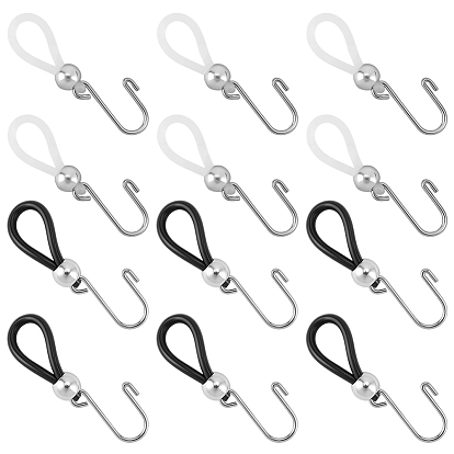 20шт. 2 цвета держатель молнии из железа верхняя, с резиновой фурнитура, застежка для удержания молнии