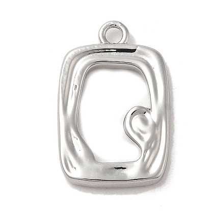 Pendentifs en laiton, plaqué longue durée, rectangle