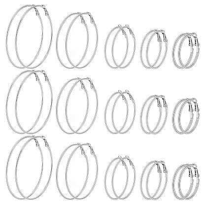 15Pairs 5 Styles Alloy Clip-on Earrings